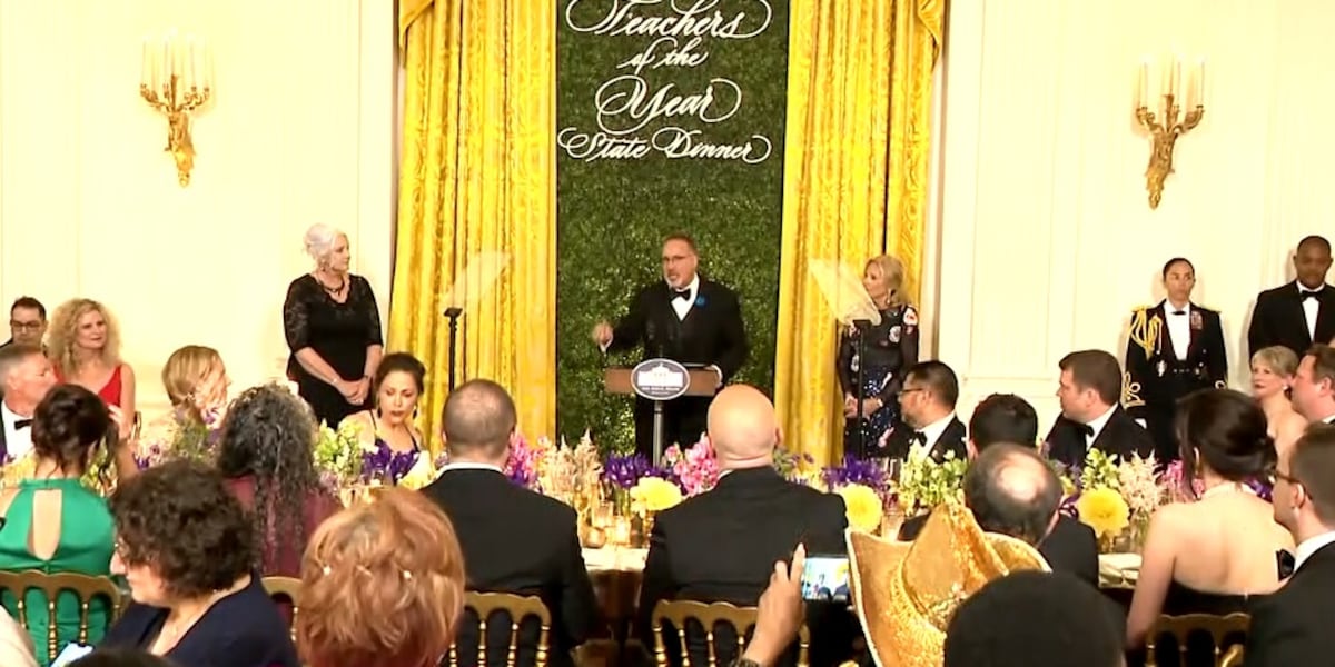 Vt. Teacher of the year feted at White House state dinner